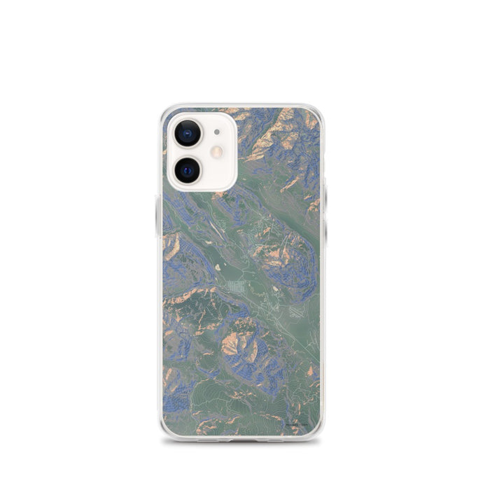 Custom iPhone 12 mini Crested Butte Colorado Map Phone Case in Afternoon