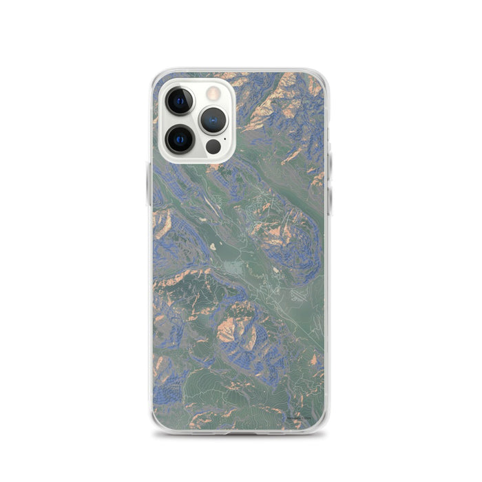 Custom iPhone 12 Pro Crested Butte Colorado Map Phone Case in Afternoon