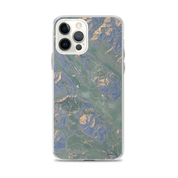 Custom iPhone 12 Pro Max Crested Butte Colorado Map Phone Case in Afternoon