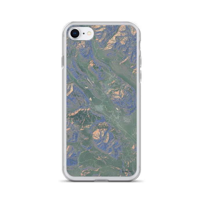Custom iPhone SE Crested Butte Colorado Map Phone Case in Afternoon