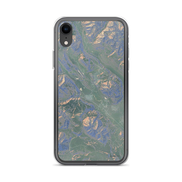 Custom iPhone XR Crested Butte Colorado Map Phone Case in Afternoon