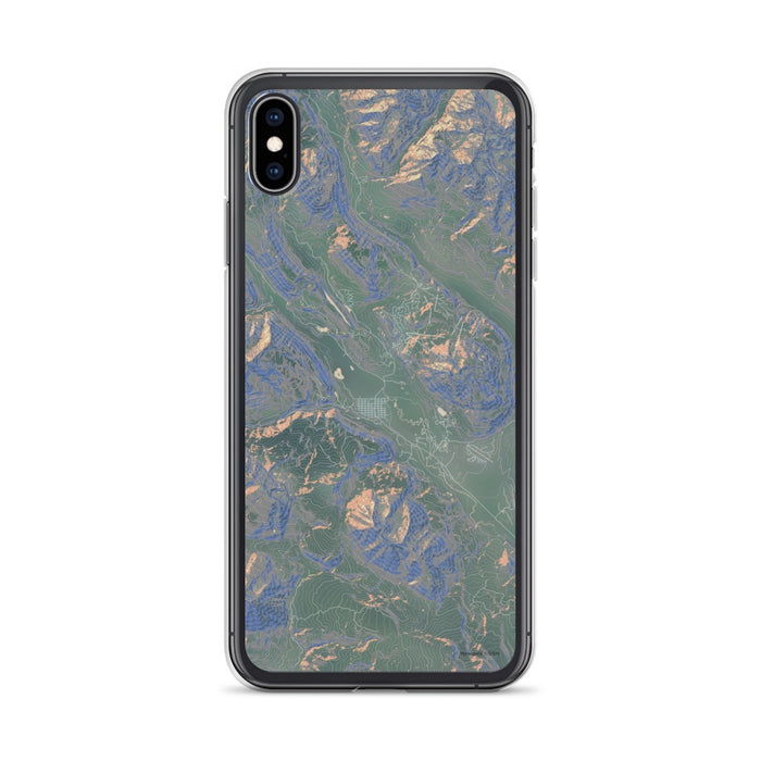 Custom iPhone XS Max Crested Butte Colorado Map Phone Case in Afternoon
