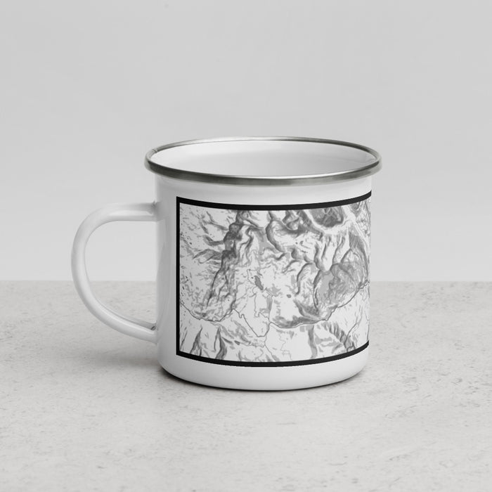Left View Custom Crested Butte Colorado Map Enamel Mug in Classic