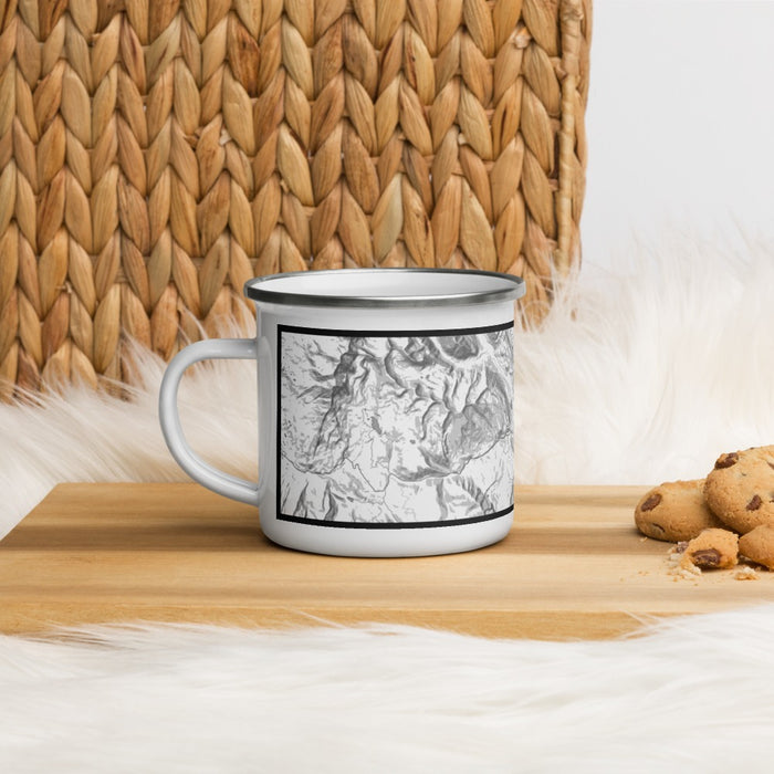 Left View Custom Crested Butte Colorado Map Enamel Mug in Classic on Table Top