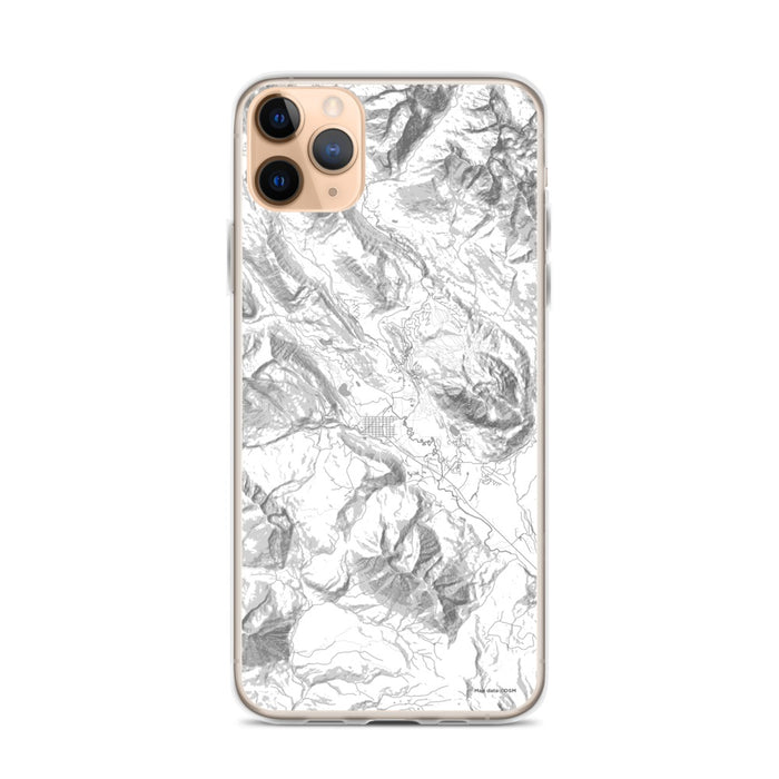 Custom iPhone 11 Pro Max Crested Butte Colorado Map Phone Case in Classic