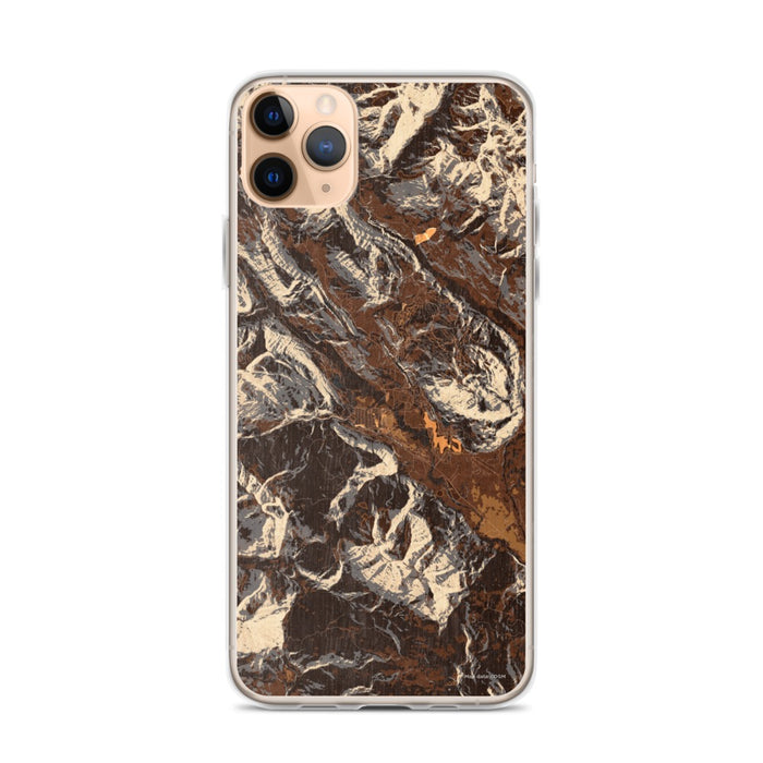 Custom iPhone 11 Pro Max Crested Butte Colorado Map Phone Case in Ember