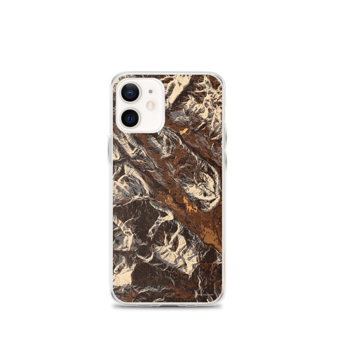 Custom iPhone 12 mini Crested Butte Colorado Map Phone Case in Ember
