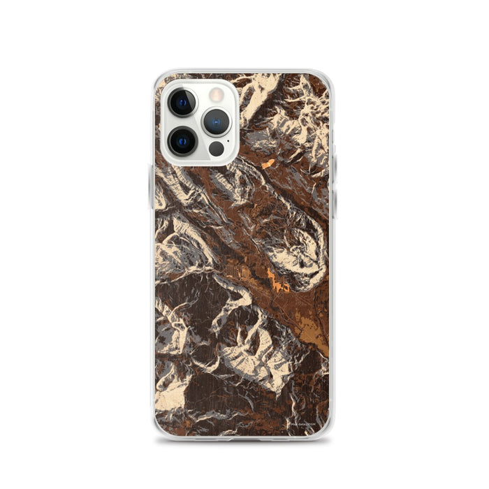 Custom iPhone 12 Pro Crested Butte Colorado Map Phone Case in Ember