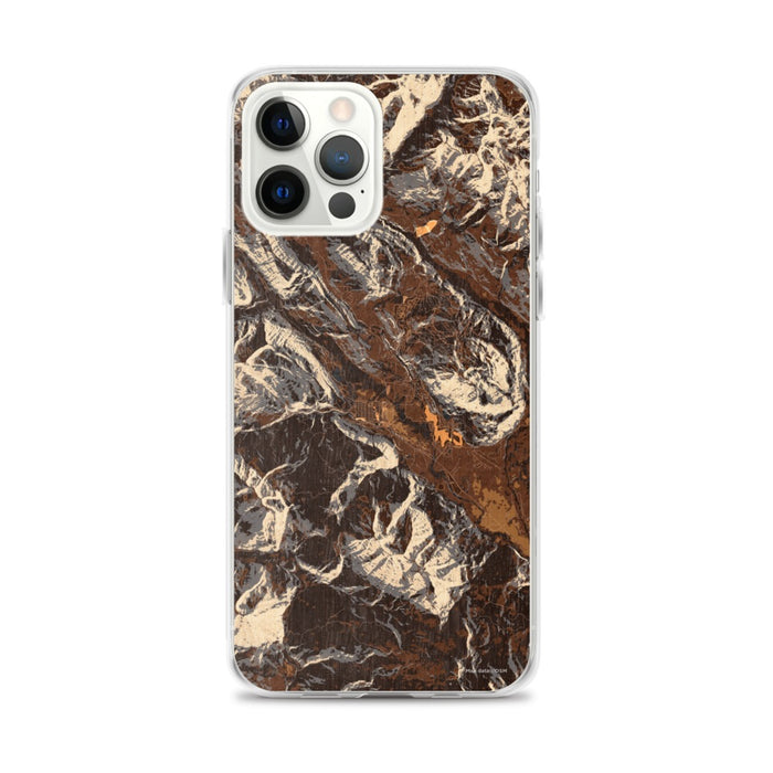 Custom iPhone 12 Pro Max Crested Butte Colorado Map Phone Case in Ember