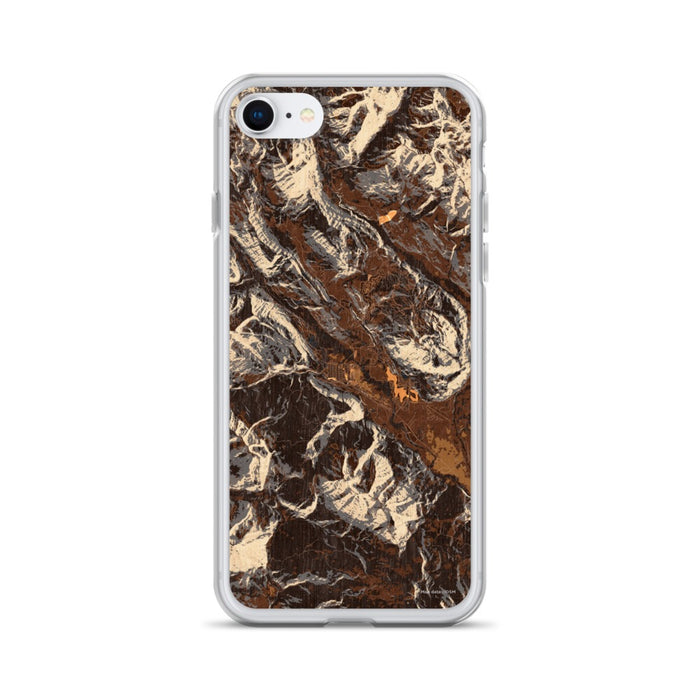 Custom iPhone SE Crested Butte Colorado Map Phone Case in Ember