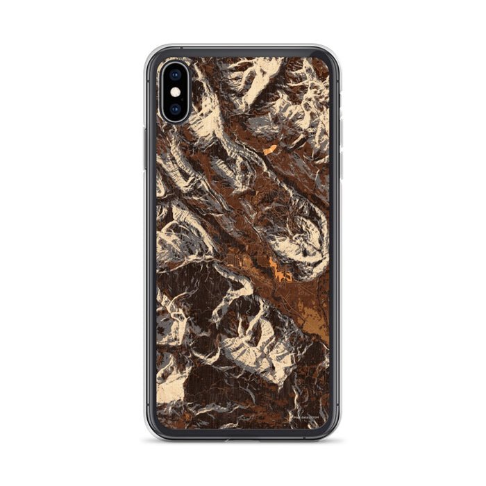 Custom iPhone XS Max Crested Butte Colorado Map Phone Case in Ember