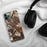 Custom Crested Butte Colorado Map Phone Case in Ember on Table with Black Headphones