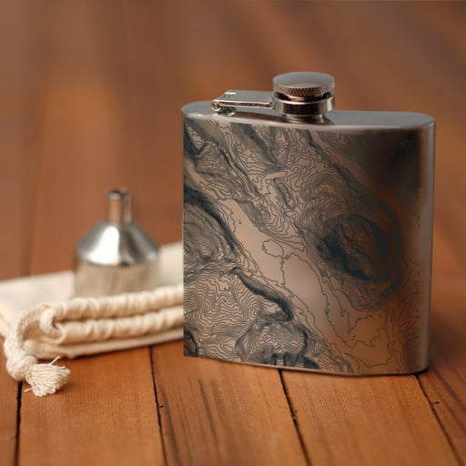 Crested Butte Colorado Custom Engraved City Map Inscription Coordinates on 6oz Stainless Steel Flask