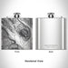 Rendered View of Crested Butte Colorado Map Engraving on 6oz Stainless Steel Flask
