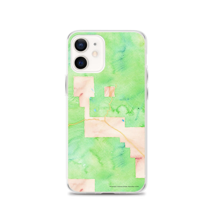 Custom iPhone 12 Crested Butte Colorado Map Phone Case in Watercolor