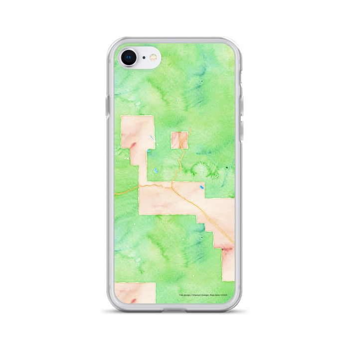 Custom iPhone SE Crested Butte Colorado Map Phone Case in Watercolor