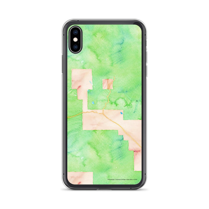 Custom iPhone XS Max Crested Butte Colorado Map Phone Case in Watercolor