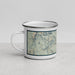 Left View Custom Crested Butte Colorado Map Enamel Mug in Woodblock