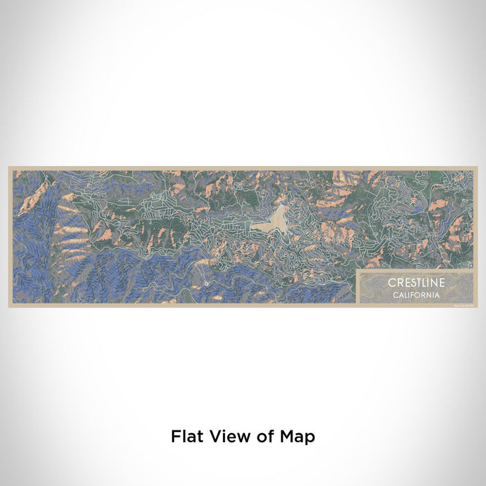 Flat View of Map Custom Crestline California Map Enamel Mug in Afternoon