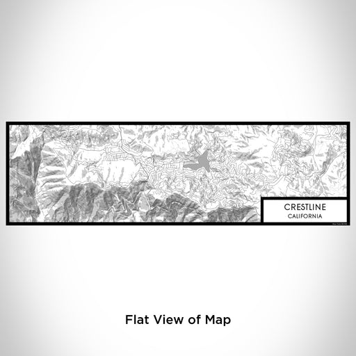 Flat View of Map Custom Crestline California Map Enamel Mug in Classic