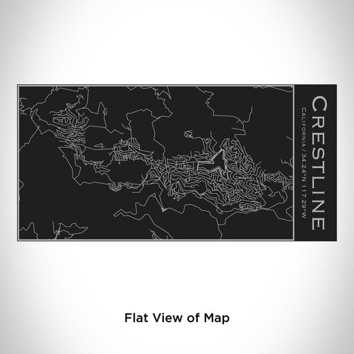 Rendered View of Crestline California Map Engraving on 17oz Stainless Steel Insulated Cola Bottle in Black