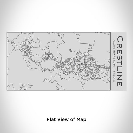 Rendered View of Crestline California Map Engraving on 17oz Stainless Steel Insulated Cola Bottle