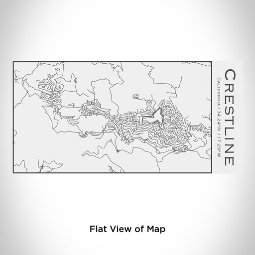 Rendered View of Crestline California Map Engraving on 17oz Stainless Steel Insulated Cola Bottle in White