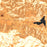 Crestline California Map Print in Ember Style Zoomed In Close Up Showing Details