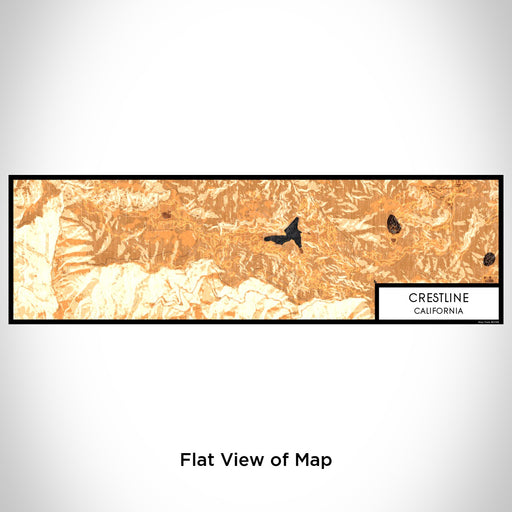 Flat View of Map Custom Crestline California Map Enamel Mug in Ember