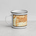 Left View Custom Crestline California Map Enamel Mug in Ember