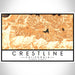 Crestline California Map Print Landscape Orientation in Ember Style With Shaded Background