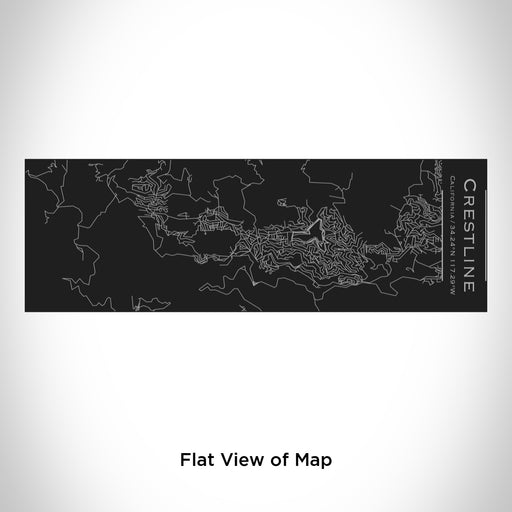 Rendered View of Crestline California Map Engraving on 10oz Stainless Steel Insulated Cup with Sliding Lid in Black