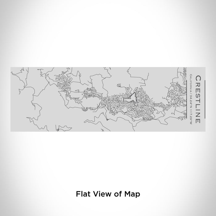 Rendered View of Crestline California Map Engraving on 10oz Stainless Steel Insulated Cup with Sipping Lid