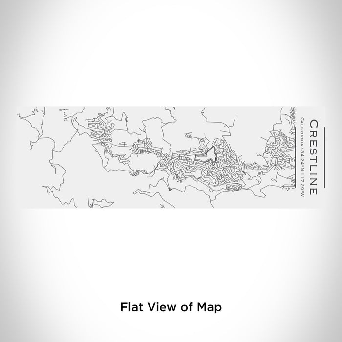 Rendered View of Crestline California Map Engraving on 10oz Stainless Steel Insulated Cup with Sliding Lid in White
