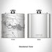 Rendered View of Crestline California Map Engraving on 6oz Stainless Steel Flask