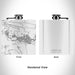 Rendered View of Crestline California Map Engraving on 6oz Stainless Steel Flask in White