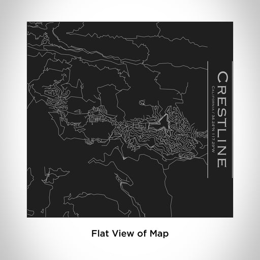 Rendered View of Crestline California Map Engraving on 17oz Stainless Steel Insulated Tumbler in Black