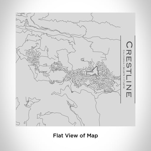 Rendered View of Crestline California Map Engraving on 17oz Stainless Steel Insulated Tumbler
