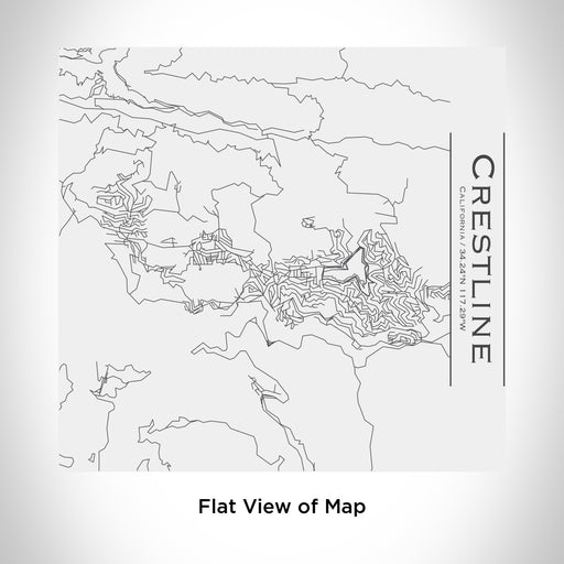 Rendered View of Crestline California Map Engraving on 17oz Stainless Steel Insulated Tumbler in White