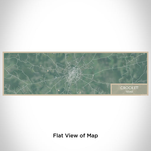 Flat View of Map Custom Crockett Texas Map Enamel Mug in Afternoon