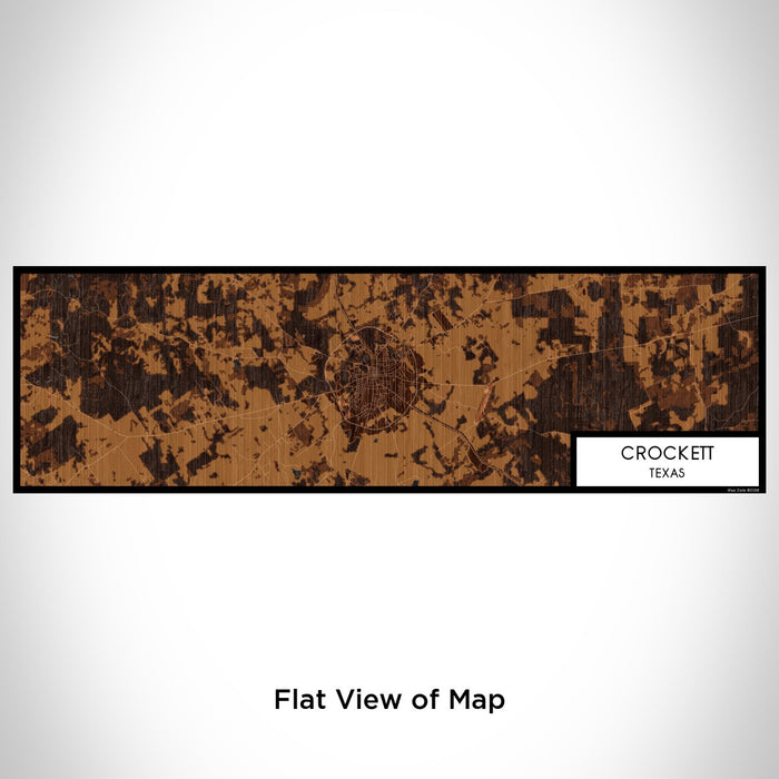 Flat View of Map Custom Crockett Texas Map Enamel Mug in Ember