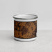 Front View Custom Crockett Texas Map Enamel Mug in Ember