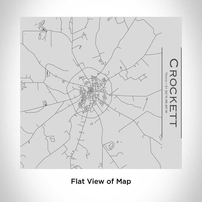 Rendered View of Crockett Texas Map Engraving on 17oz Stainless Steel Insulated Tumbler