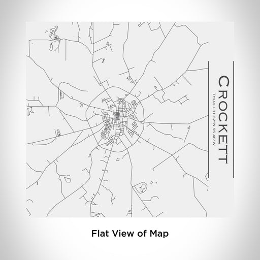 Rendered View of Crockett Texas Map Engraving on 17oz Stainless Steel Insulated Tumbler in White