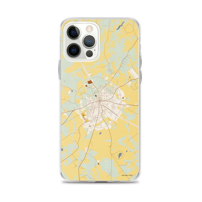 Custom Crockett Texas Map iPhone 12 Pro Max Phone Case in Woodblock