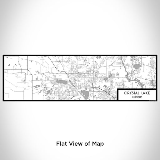 Flat View of Map Custom Crystal Lake Illinois Map Enamel Mug in Classic