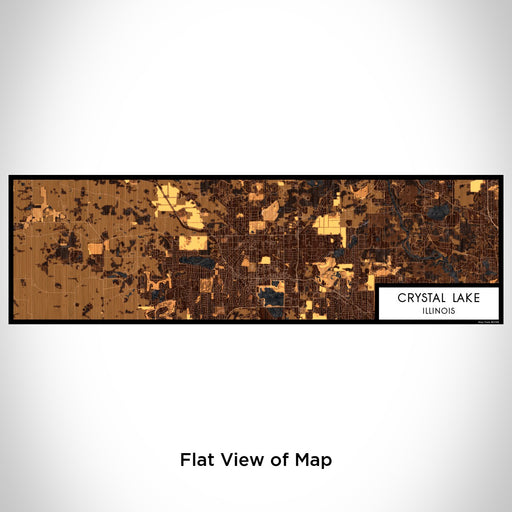 Flat View of Map Custom Crystal Lake Illinois Map Enamel Mug in Ember