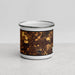 Front View Custom Crystal Lake Illinois Map Enamel Mug in Ember