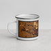 Left View Custom Crystal Lake Illinois Map Enamel Mug in Ember