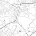 Culpeper Virginia Map Print in Classic Style Zoomed In Close Up Showing Details